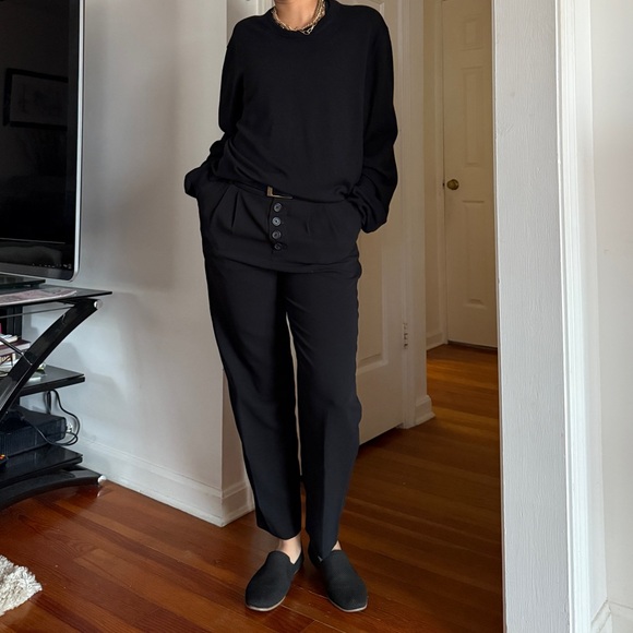 Anthropologie Sasha Button Fly Tapered Trousers - Picture 2 of 3